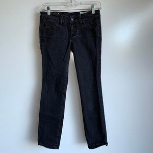 DIESEL CUDDY Women's Button-Fly Black Washed Denim Skinny Jeans Size 24